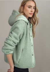 Teddy Jacke mit Kapuze
