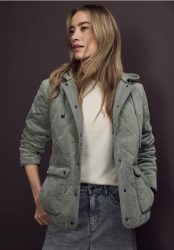 Cord Steppjacke mit Kapuze