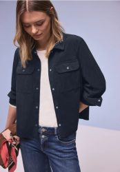 Kurzes Cord Overshirt