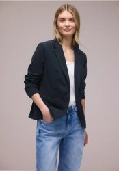 Blazer im langen Schnitt mit Struktur