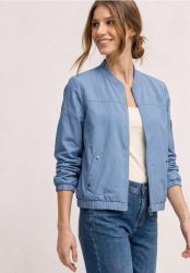 Blouson mit Rundhals und Zipper
