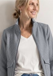 Jacke mit Stehkragen und Zipper