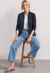 Blazer mit Reverskragen und Struktur
