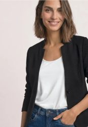 Blazer mit Reverskragen und Struktur