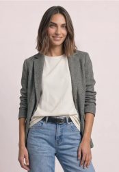 Basic Blazer mit Reverskragen und Dessin