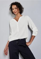 Basic Bluse in Unifarbe