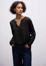 Basic Bluse in Unifarbe