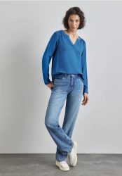 Bluse in Unifarbe