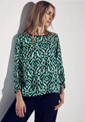 Bluse mit Raffung am Arm