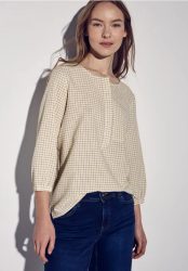 Karierte Seersucker Bluse