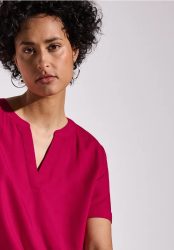 Bluse in Unifarbe