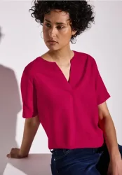 Bluse in Unifarbe