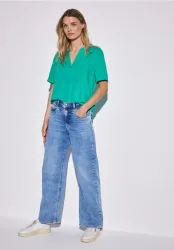 Bluse in Unifarbe