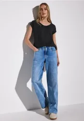 Bluse in Unifarbe