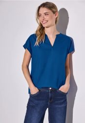 Bluse in Unifarbe
