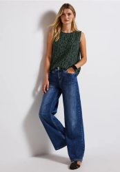 Musselin Blusentop mit Print