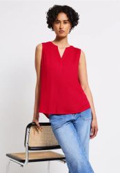 Split Neck Blusentop