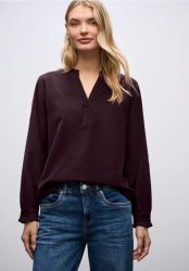 Cordbluse mit Rüschen