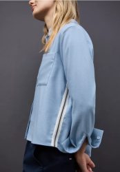 Melange Bluse mit Tape