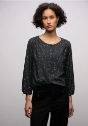 Bluse mit Folienprint