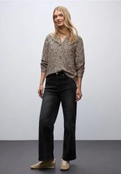 Leo Split Neck Bluse