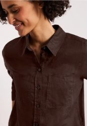 Leinenbluse mit Brusttaschen