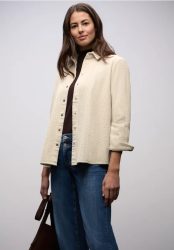 Lange Cord Hemdbluse