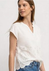 Blusenshirt mit Shiffleymuster