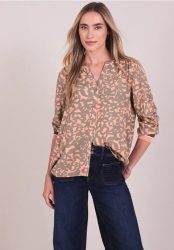 Gemusterte Bluse