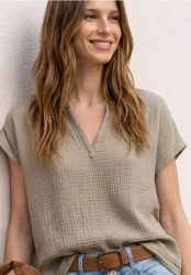 Blusenshirt in Musselin