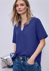 Kurzarm Bluse mit Turn
