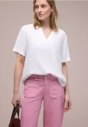 Kurzarm Bluse mit Turn