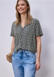 Kurzarm Bluse mit Bowling