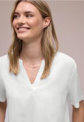 Kurzarm Bluse mit Turn