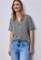 Kurzarm Bluse mit Turn