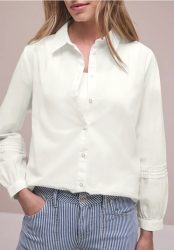Langarm Bluse mit Crochetdetails