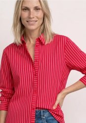 Langarm Hemdbluse mit Streifenmuster