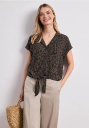Dropped Shoulder Bluse mit Bowling