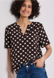 Kurzarm Bluse mit Turn
