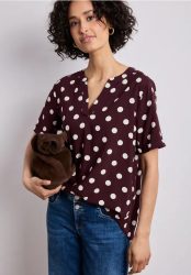 Kurzarm Bluse mit Turn