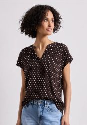Dropped Shoulder Bluse mit Split Neck