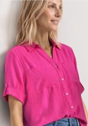 Kurzarm Hemdbluse mit Turn