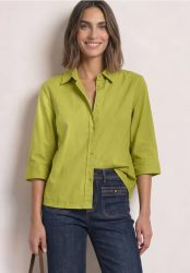 3/4 Arm Hemdbluse mit Cordmix