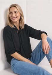 Langarm Bluse mit Schleifendetail