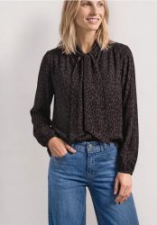 Langarm Bluse mit Schleifendetail