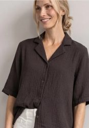 Musselin Bluse mit Bowling