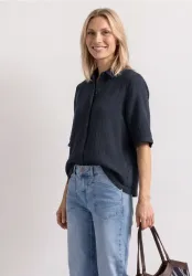 Musselin Bluse mit Bowling