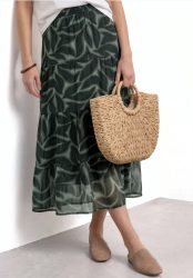 Maxirock aus Chiffon mit Print
