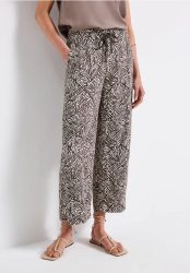 Gemusterte 7/8 Wide Leg Hose