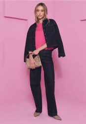 Rinsed Wide Leg Jeans